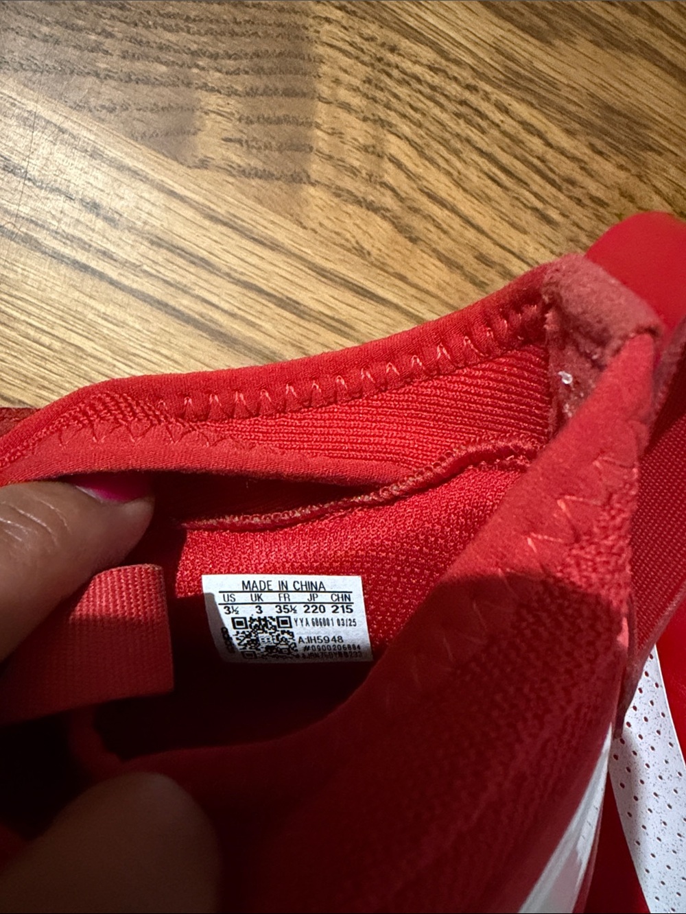 Adidas AdiZero Patrick Mahomes Kids Red and White Football Cleats - Picture 10 of 12